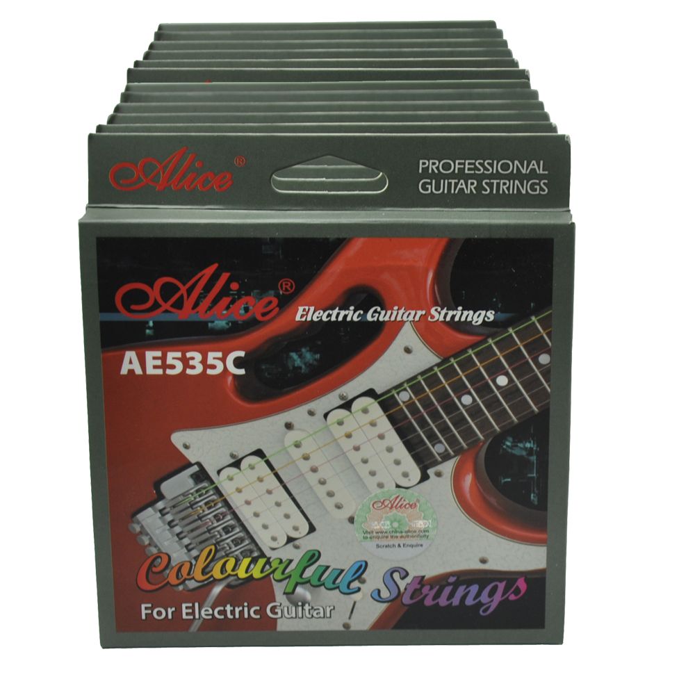 2020 Alice Colorful Electric Guitar Strings Hexagonal Core Copper Alloy