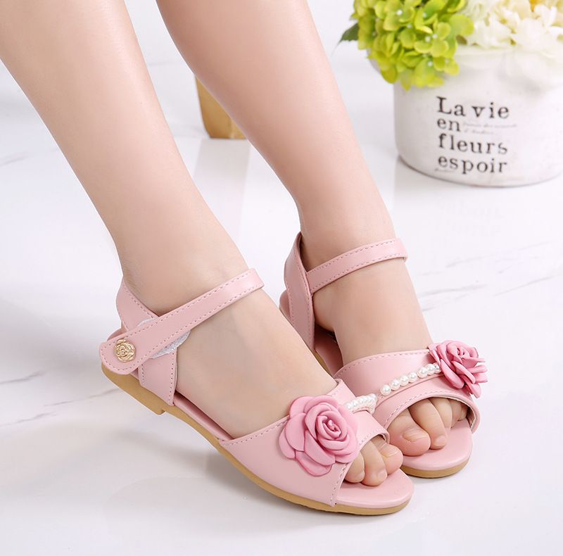 pink baby sandals