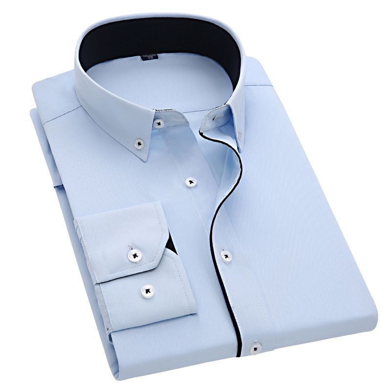 white formal button down collar shirt