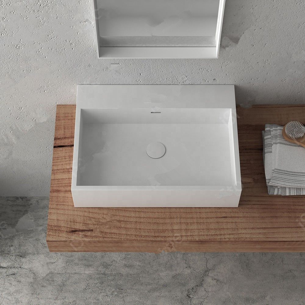 2020 Bathroom Rectangular Wall Hung Wash Sink Fashionable