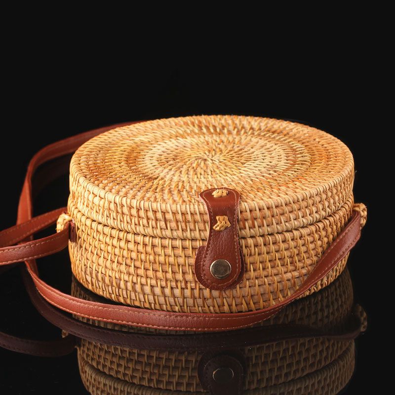 round weave bag