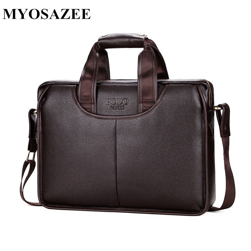 Men/'s Leather Messenger Shoulder Bags Business Work Briefcase Laptop Bag Handbag