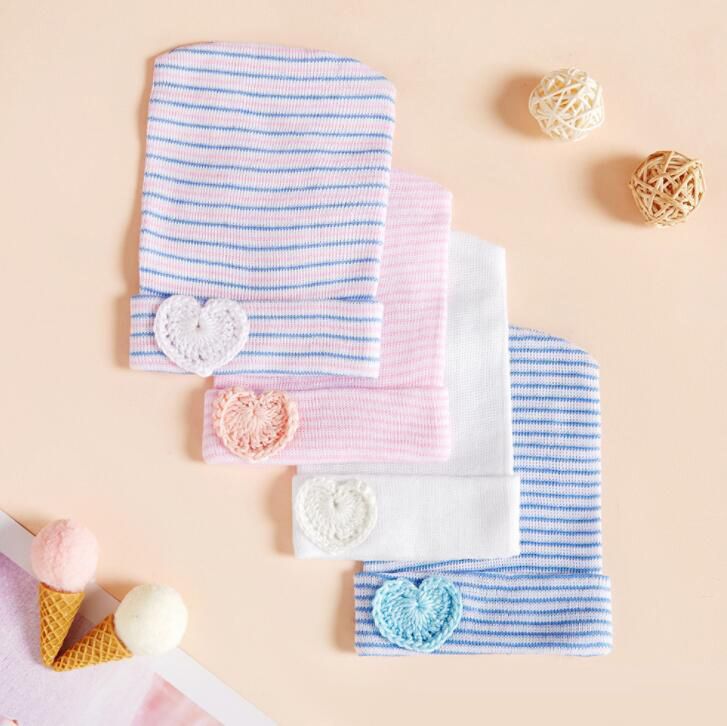 2020 Newborn Hospital Hats Baby Nursery Beanie With Love Infant