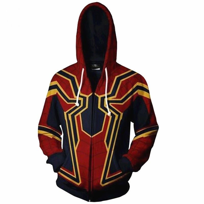 Spiderman Sweater Avengers Infinity War Hoodie Iron spider Coat Cosplay Costume