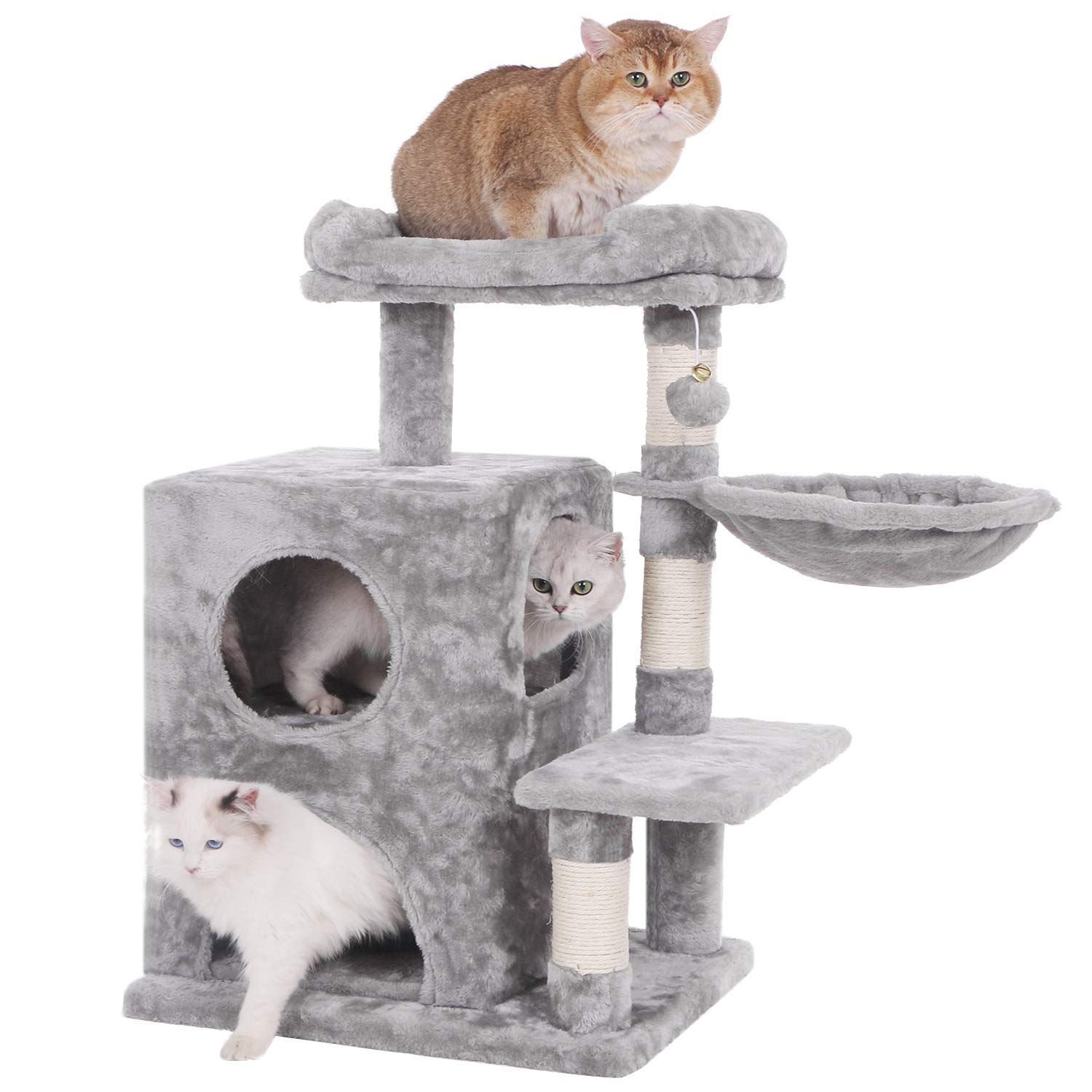 light grey cat tree
