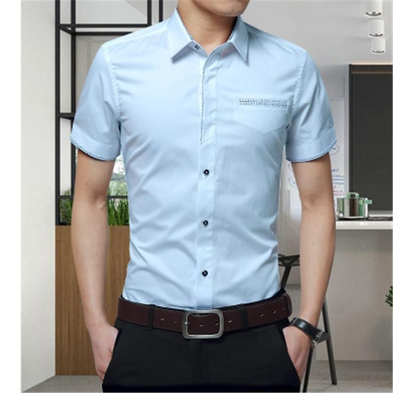Lapel Neck Shirt Mens Clothing 