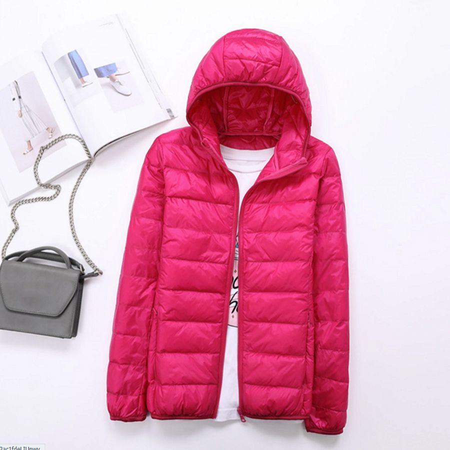 pink bubble coat