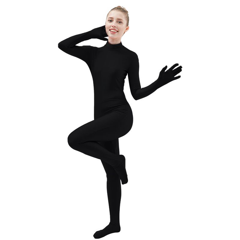 all black spandex jumpsuit