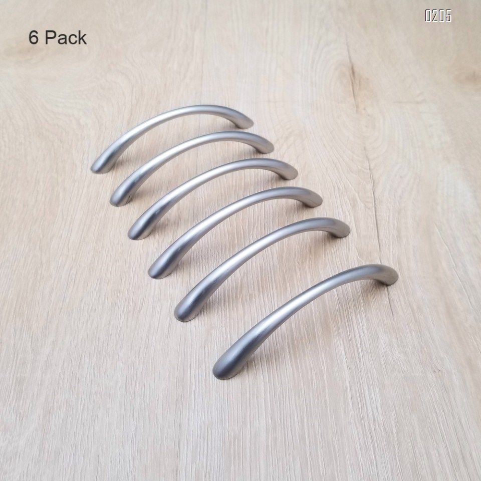 2019 6 Pack 96mm Zinc Alloy Silver Modern Kitchen Handles Kitchen