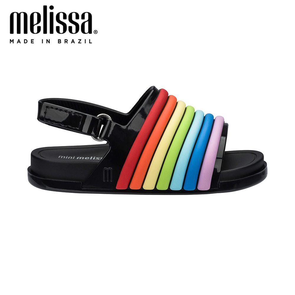 melissa beach slide sandal rainbow