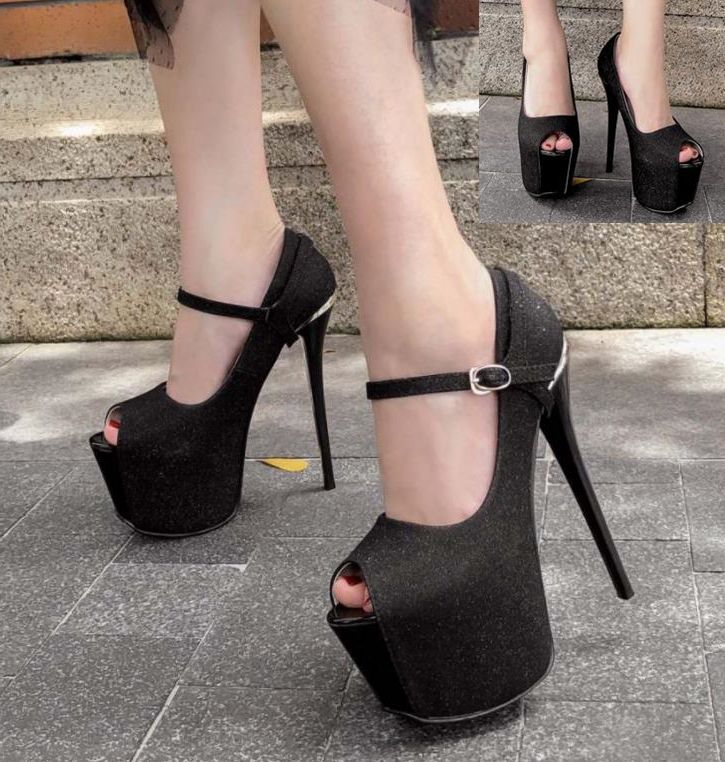 High Heels Prom Shoes Party Queen Peep 