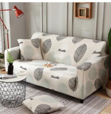 Simple Leaf Pattern Furniture All Inclusive Sofa Slipcover Elastic