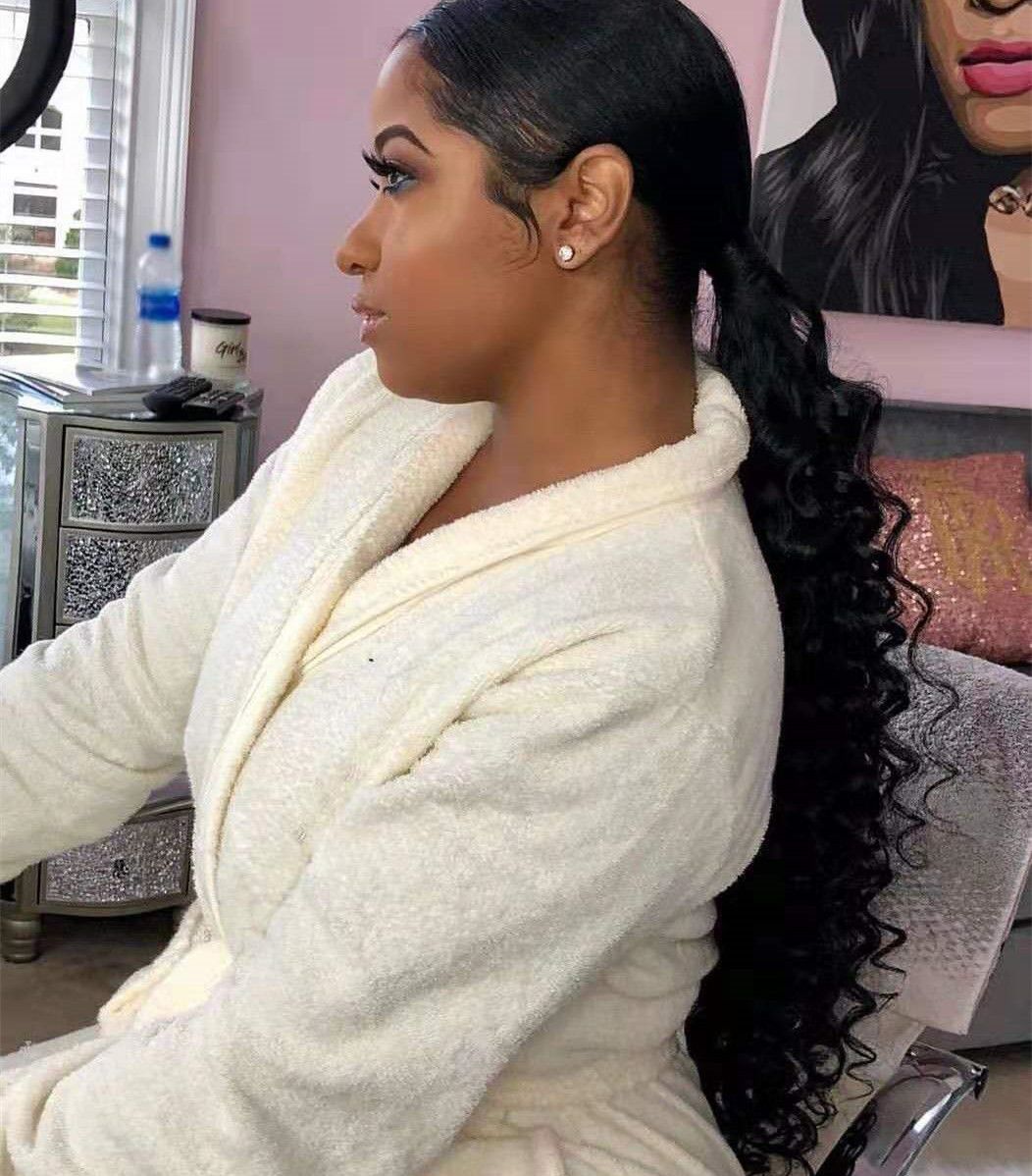 natural hair drawstring ponytail