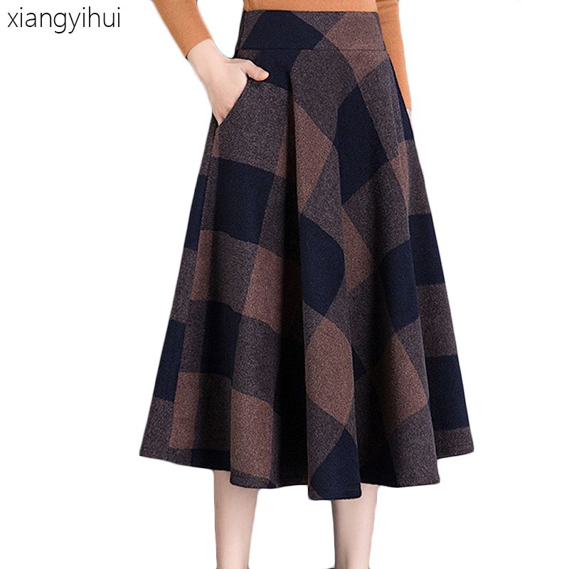 Long Wool Skirt Plus Size 2024 vdsc