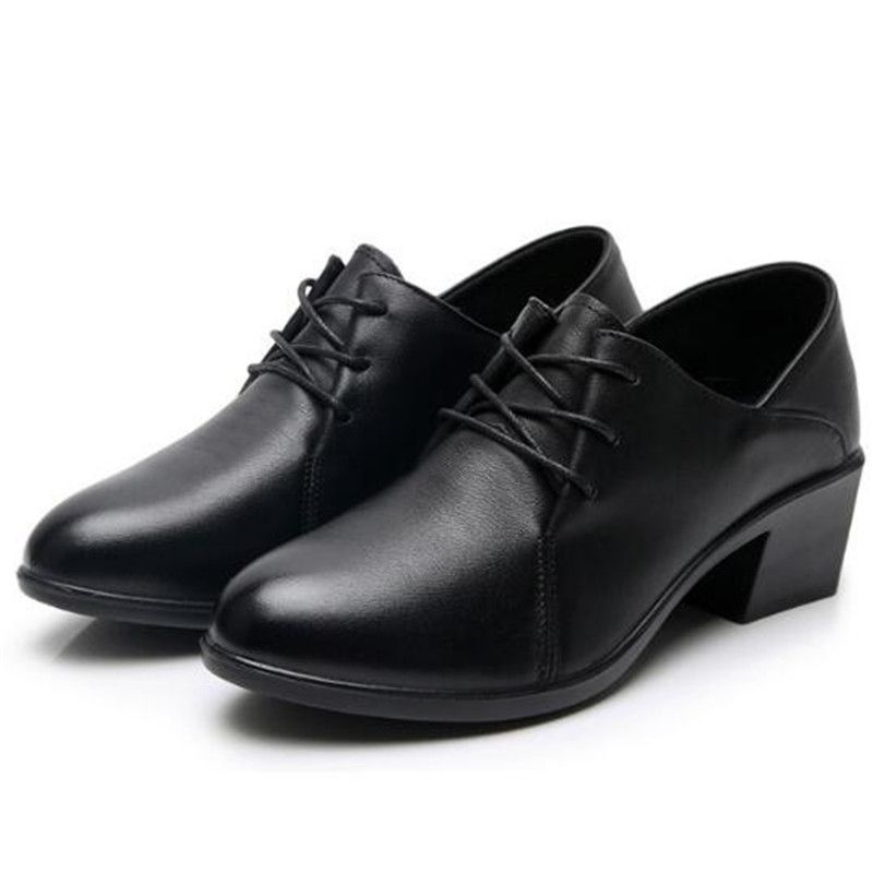 2020 Soft Cowhide Spring Shoes Women High Heel Shoes Non Slip