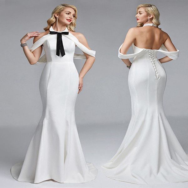 women's white evening gowns