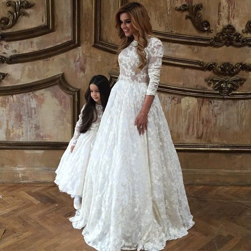 2020 Vestidos encantadores de niña flor increíble para niñas Madre e hija niños vestido de