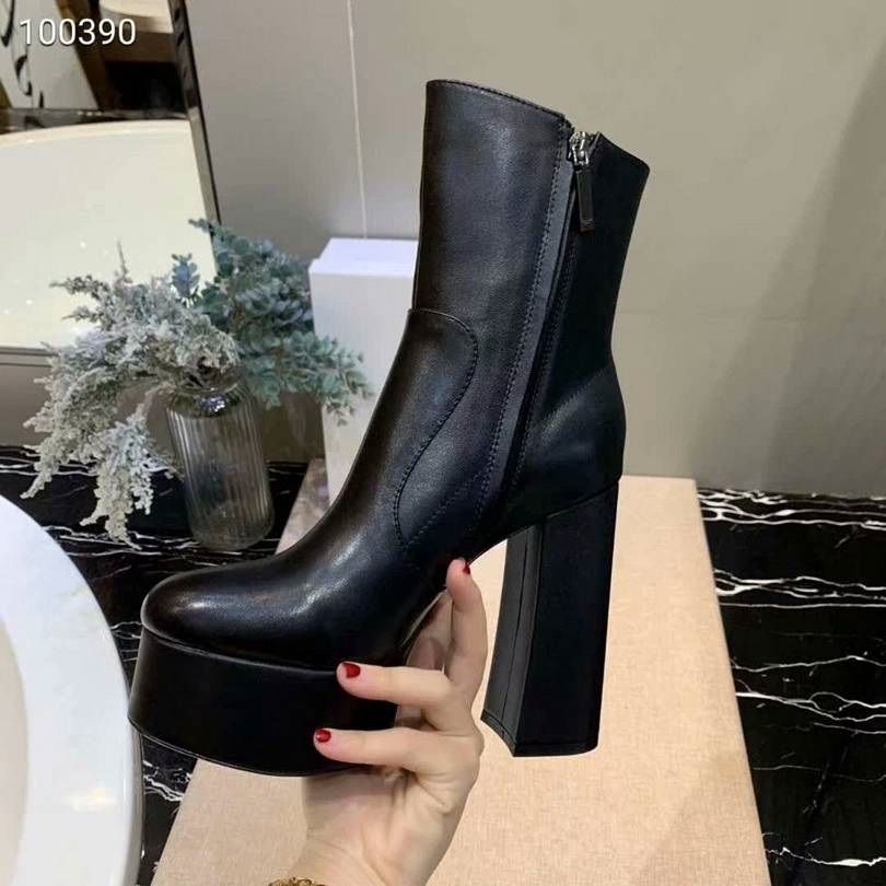 Acquistare Stivali Da Donna Con Plateau In Pelle Di Mucca Di Marca Moda 13  Cm Stivali Tacchi Alti In Pelle Elastica Stivali Alti A Metà Corti  Invernali, 35 41 Economico | Consegna
