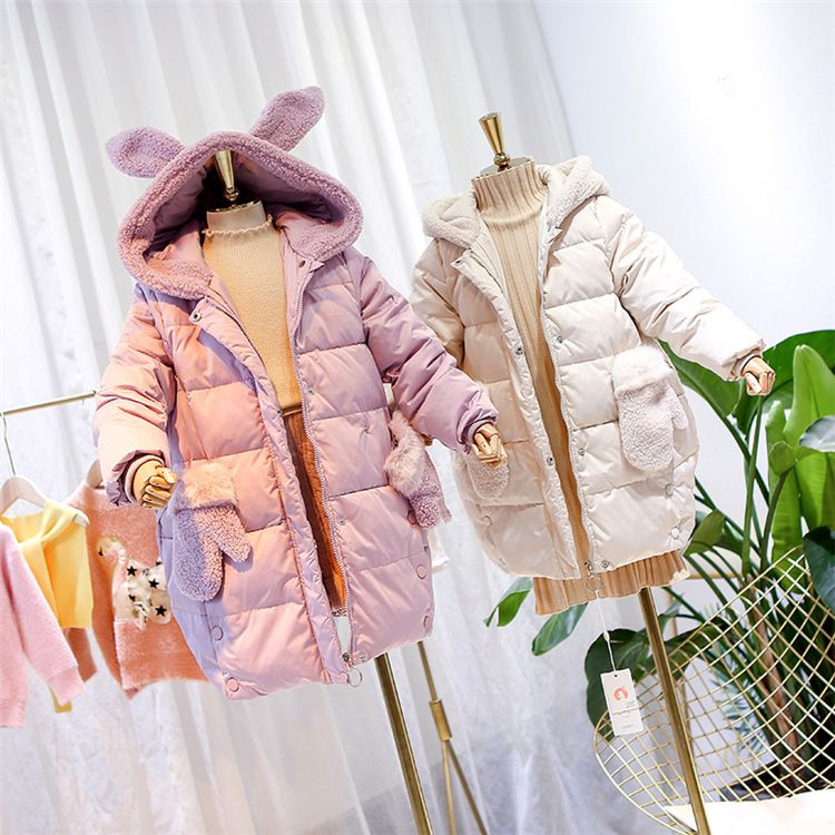 girls coat with gloves