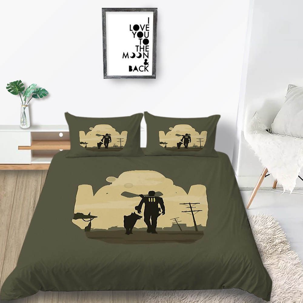 Wilderness Bedding Set Armygreen Cool Fashion Duvet Cover Hot Sale