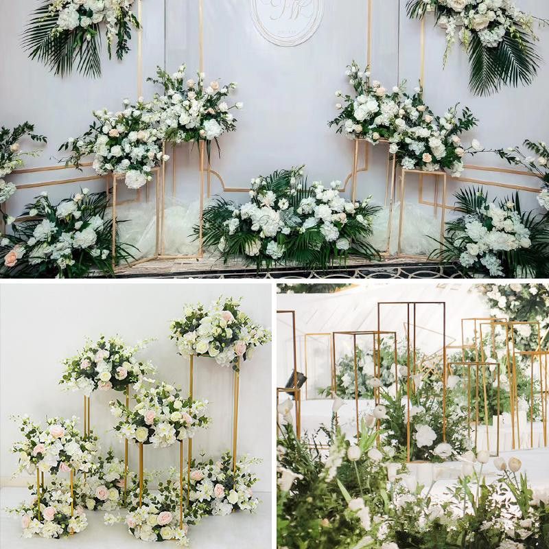 Diy Flower Wedding Centerpieces Stage Backdrops Aisle Walkway