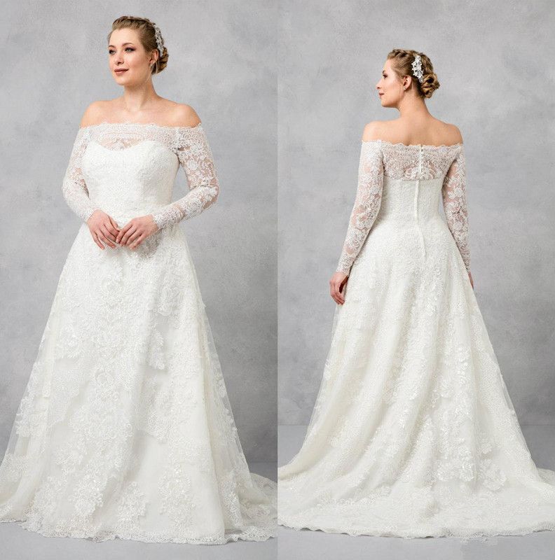 oleg cassini off the shoulder lace wedding dress