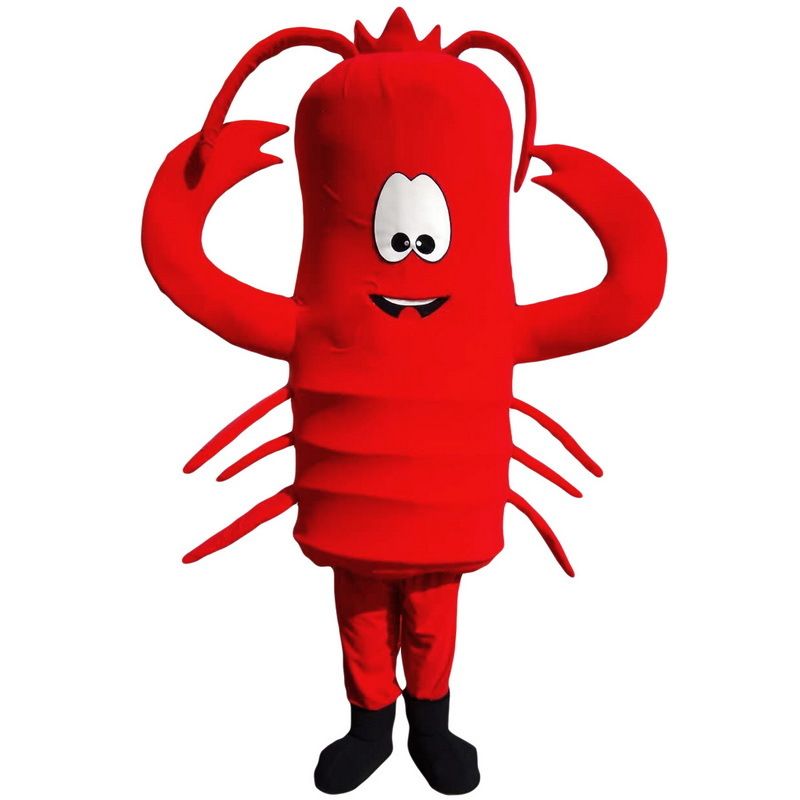 Adult Red Lobster Mascot Costume Funny Sports Fancy Dress Outfit
