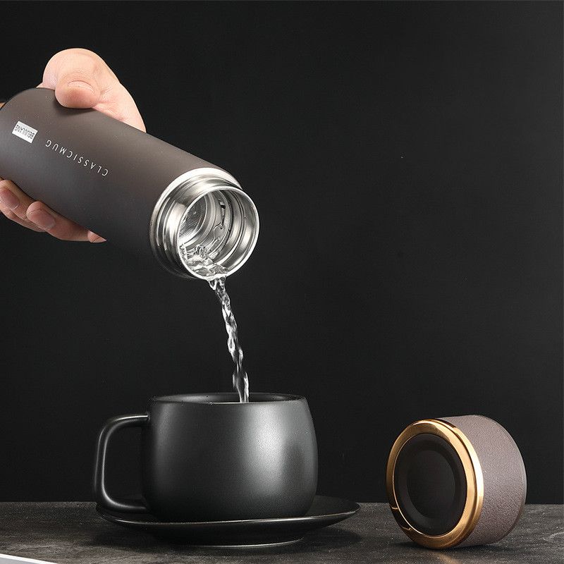 Insulate Thermos Tea Mug With Strainer Mug Temperature Display Coffee
