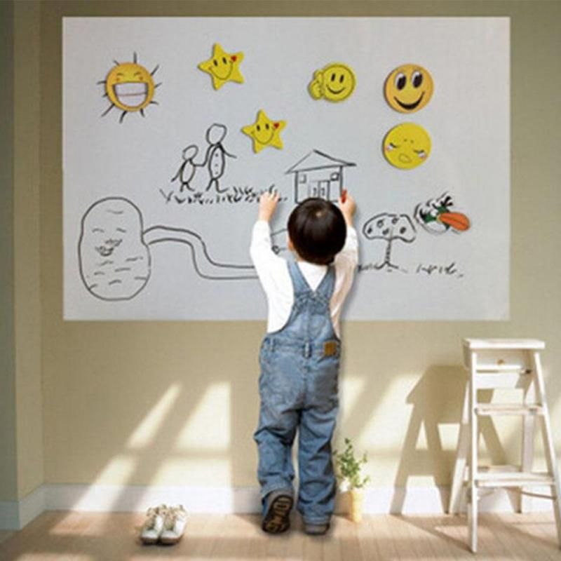 Removable Whiteboard Wall Sticker Kids Bedroom Drawing Pvc Erasable White Board Stickers 45x100cm Baby Nursery Wall Stickers Baby Room Wall Decals