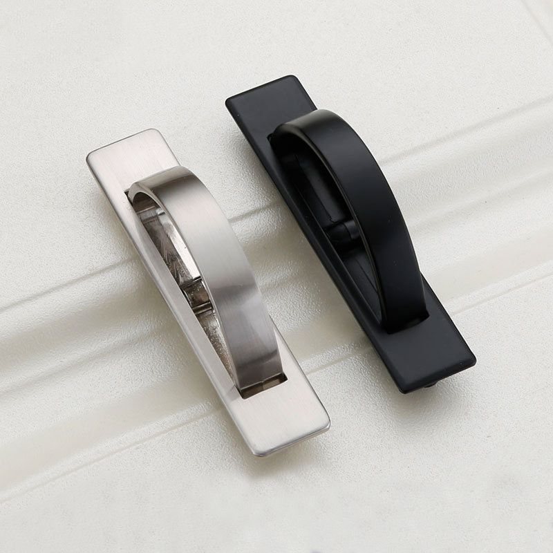 2019 Hidden Cabinet Knobs And Handles Zinc Alloy Door Pulls And