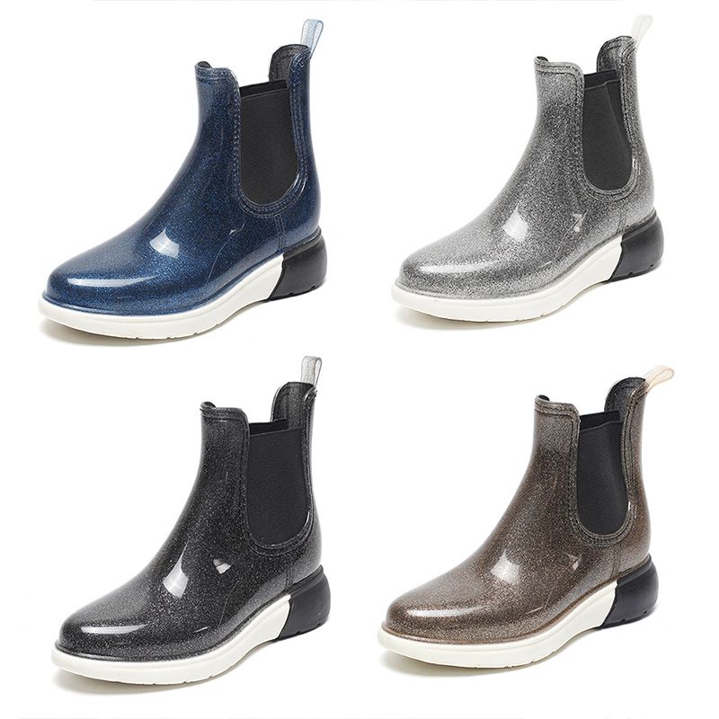 plastic chelsea boots