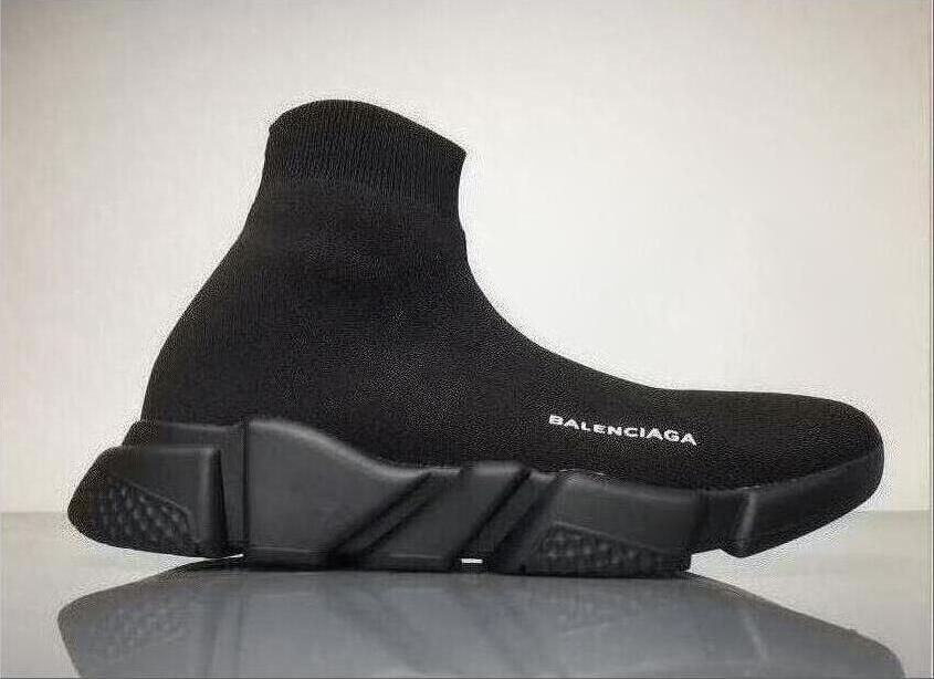 balenciaga sock runners all black