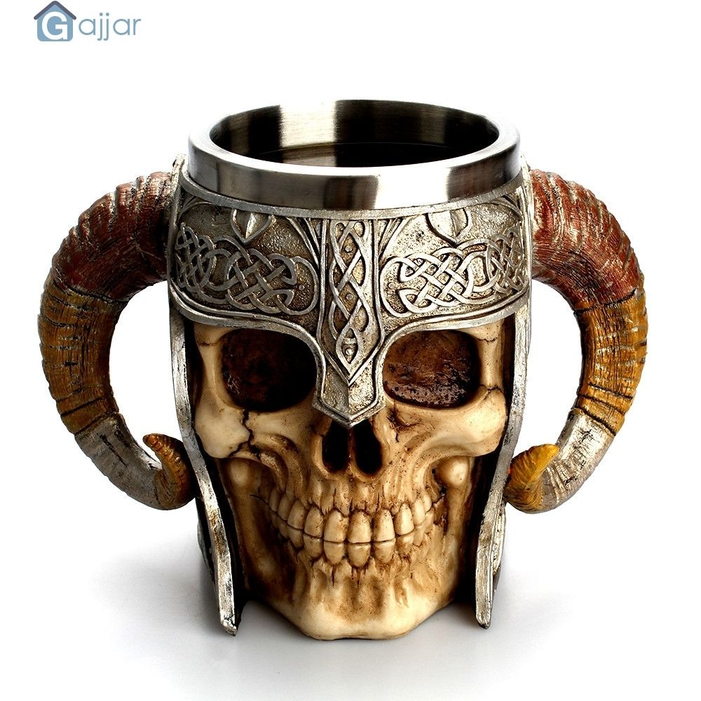 Discount Home Water 3d Coffee Mug Striking Warrior Tankard Viking Skull Double Wall Halloween Cup Creative Cups Dropshipingaug1 Q190430 From Mingjing01 31 06 Dhgate Com