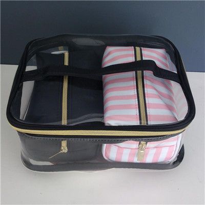 Mode cor/éenne /Étanche Nylon Femmes Maquillage Sacs /à cosm/étiques /Étanche /à la poussi/ère Voyage Utilisation Utilisez la beaut/é trousse de toilette Organisateur rose rouge