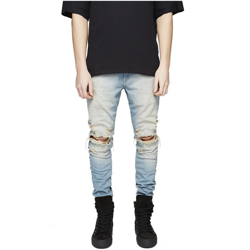 mens black ripped jeans slim fit