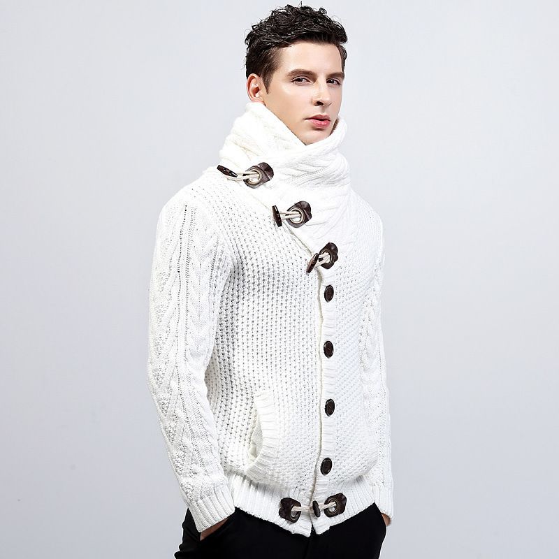 mens thick cardigan sweater
