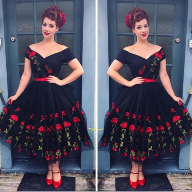 Women Vintage Style Rose Dresses Femme Robe Embroidered Evening Dress Retro Strapless Dress Party Even Dress Summer Evening Dresses Uk Terani Evening Dresses From Linfangwohenaini 30 21 Dhgate Com