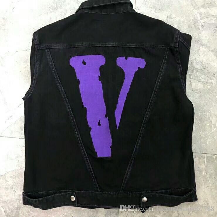 vlone jean jacket purple