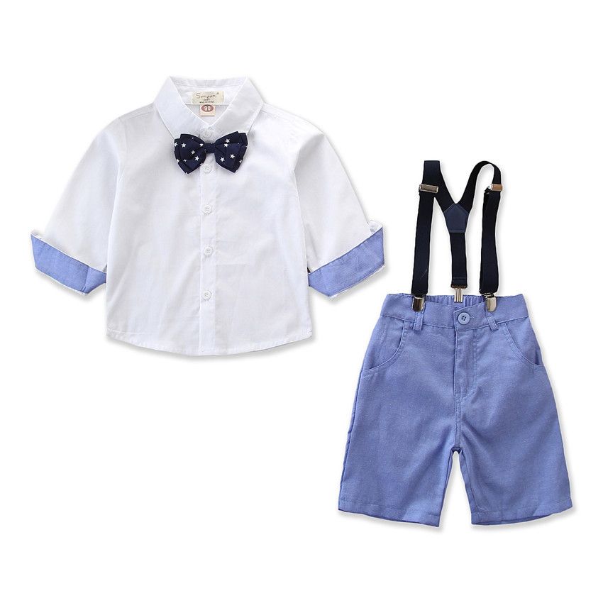 2pcs Baby Kleinkinder Junge Kinder Shirt Tops Hose Kleidung Outfits Herr Satz