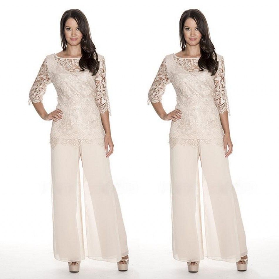 Champagne color pants suits Clearance