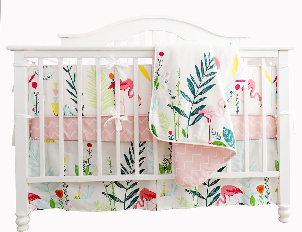 100 Cotton Baby Crib Bedding Set Crib Rail Guard Nursery Bedding