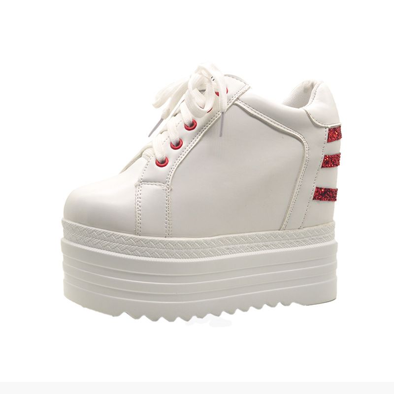 white sneakers high platform