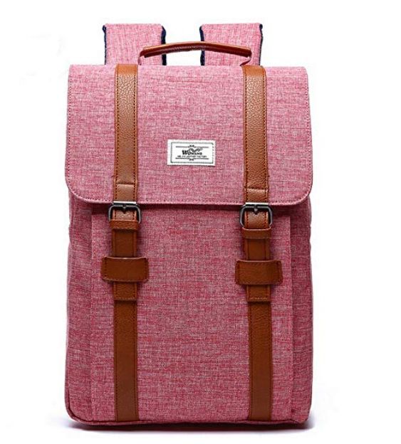 Pink Laptop Backpack For 15 Inch Laptop With Waterproof Nylon For Men And Women Casual Laptop Bag Anti Theft