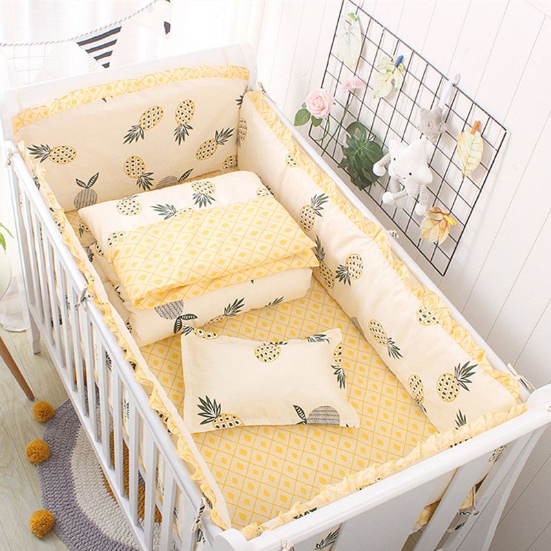 Colorful Clouds Pattern Girl Baby Crib Bedding Set Newborn Bedding