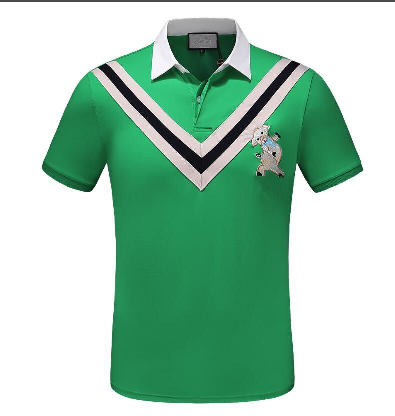 chevron polo with piglet