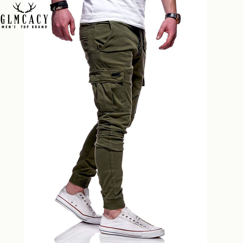 mens slim fit cargo joggers