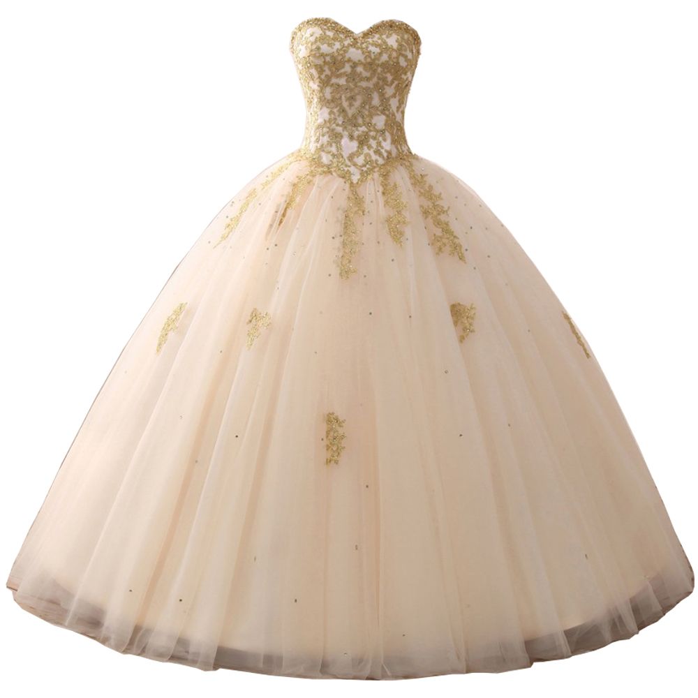 Dorado applique quinceañera vestidos blanco tul debutante bola vestido vestidos de fiesta largos vestidos de 15 Dorado applique quinceañera vestidos blanco tul debutante bola vestido vestidos de fiesta largos vestidos de 15