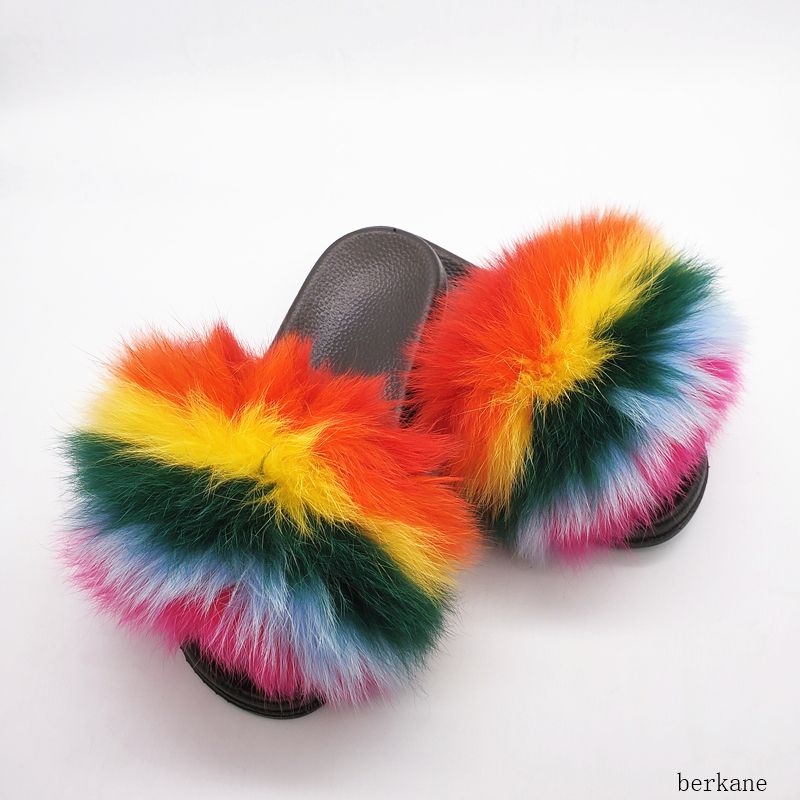 fluffy rainbow slides