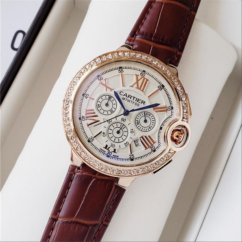 Brand Watches Casual Leather Strap 