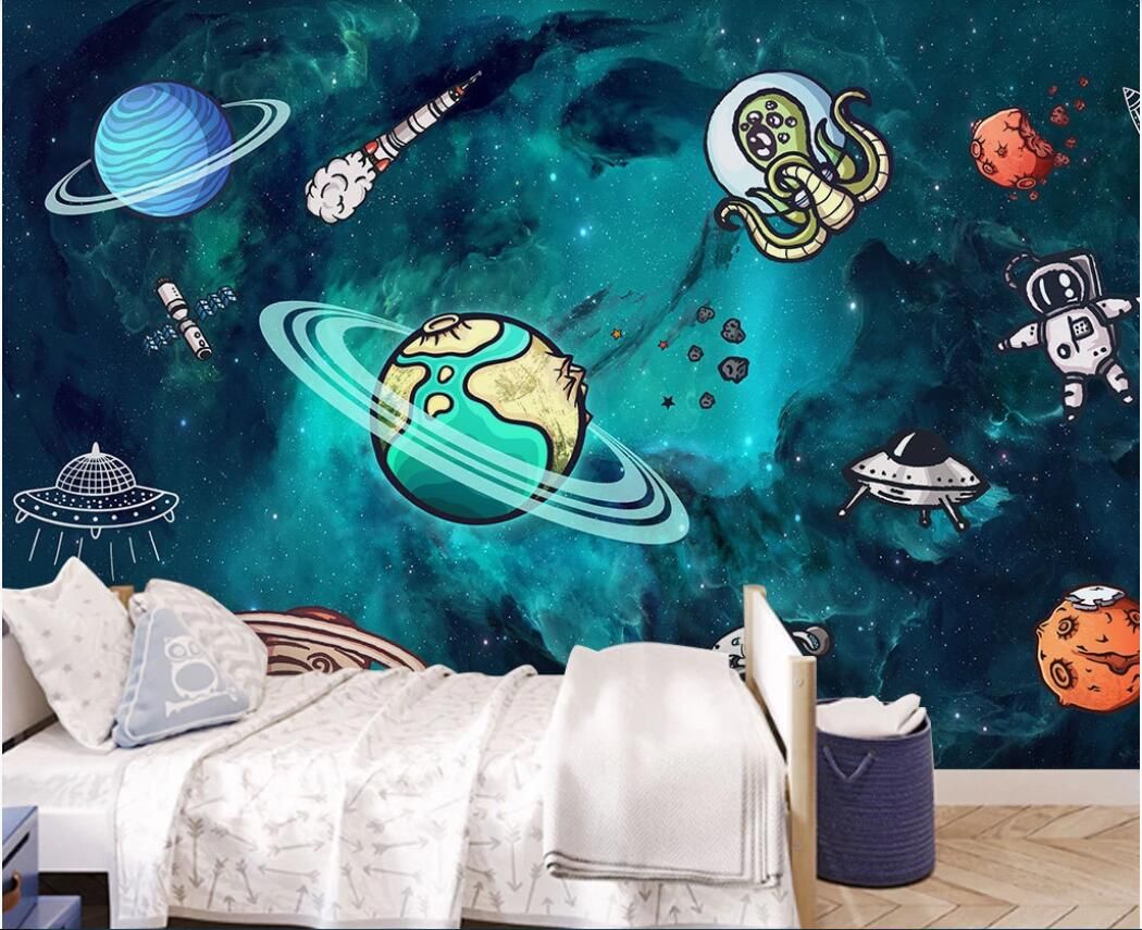 3d wallpaper custom photo murals Nordic minimalist hand painted space universe children's room background wall paint 3d wallpaper custom photo murals Nordic minimalist hand painted space universe children's room background wall paint